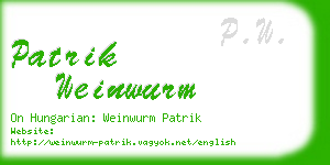 patrik weinwurm business card